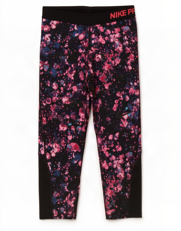 Leggings Nike Dri Fit Graphic Capri UK 8 Pequenas Vermelhas Tie Dye Poliéster