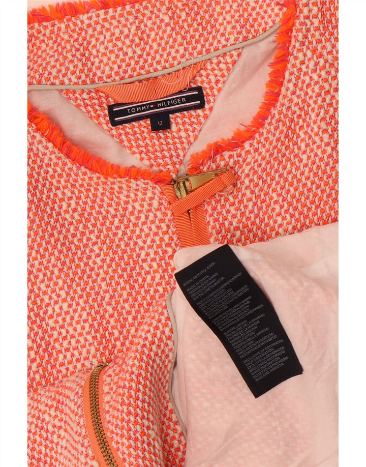 Jaqueta blazer feminina Tommy Hilfiger EUA 12 grande algodão laranja