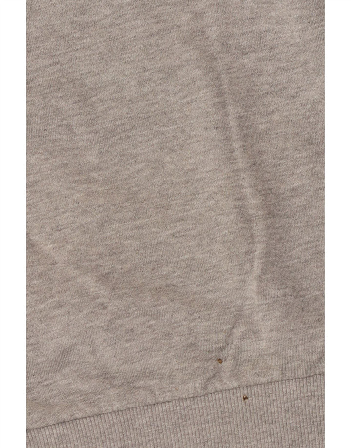 Adidas Mens Hoodie Jumper Médio Cinza Algodão Flecked