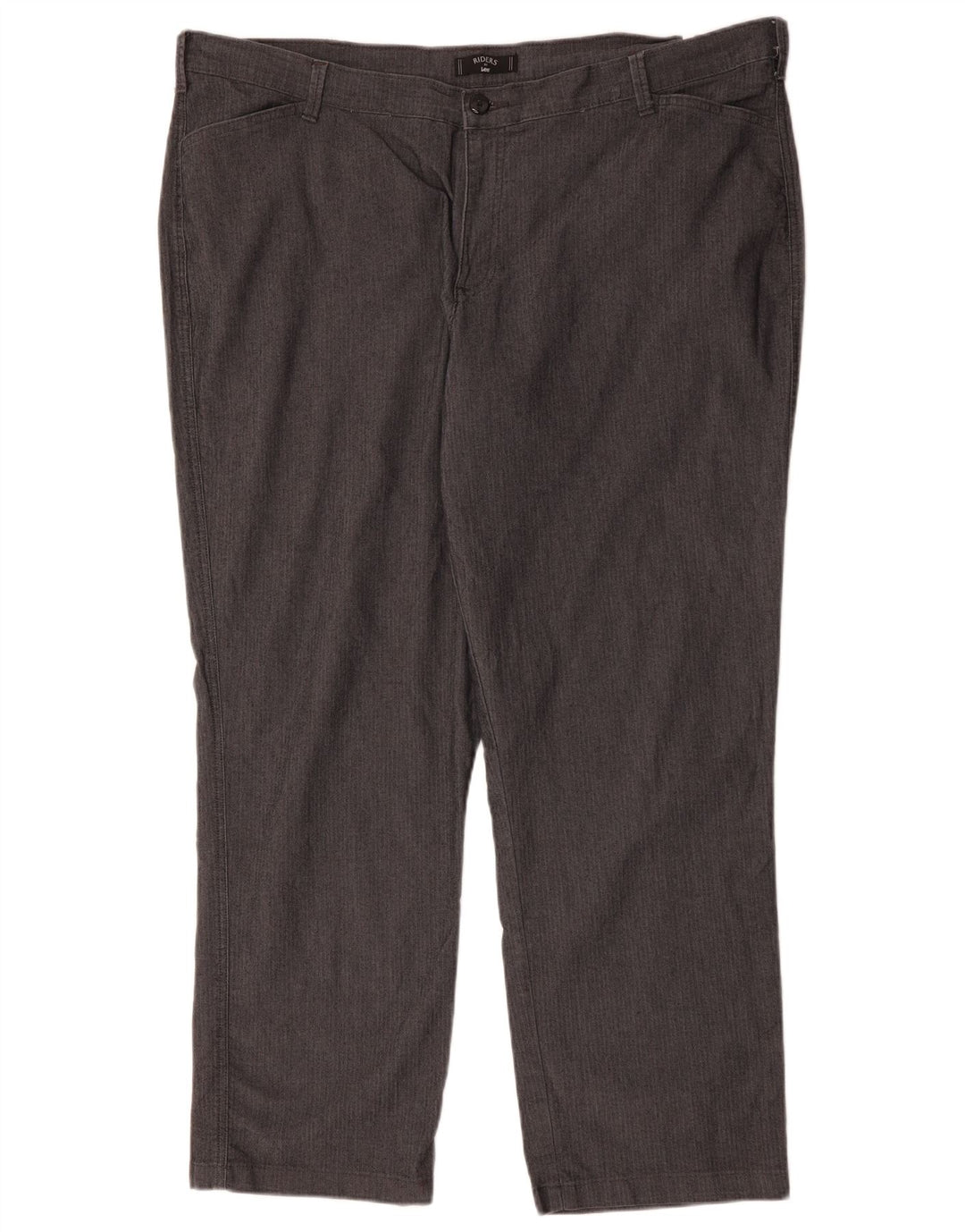 Calça casual feminina LEE Riders US 24 4XL W48 L31 cinza espinha de peixe