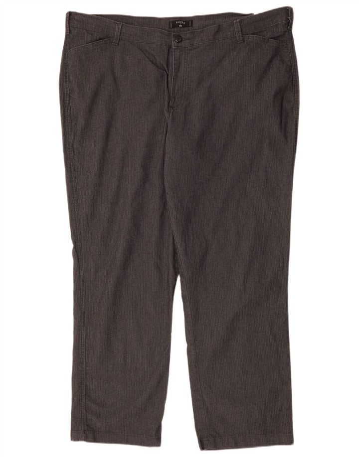 Calça casual feminina LEE Riders US 24 4XL W48 L31 cinza espinha de peixe