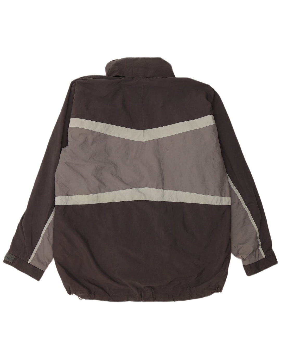 Jaqueta corta-vento masculina Helly Hansen com capuz UK 40 grande bloco cinza