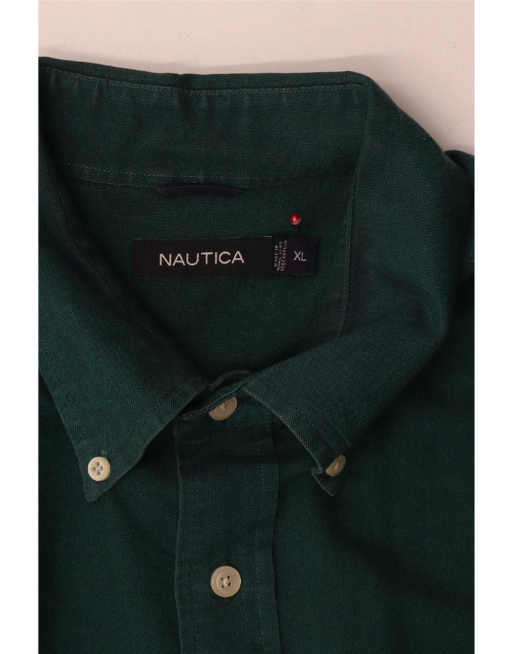 Camisa masculina Nautica XL verde algodão