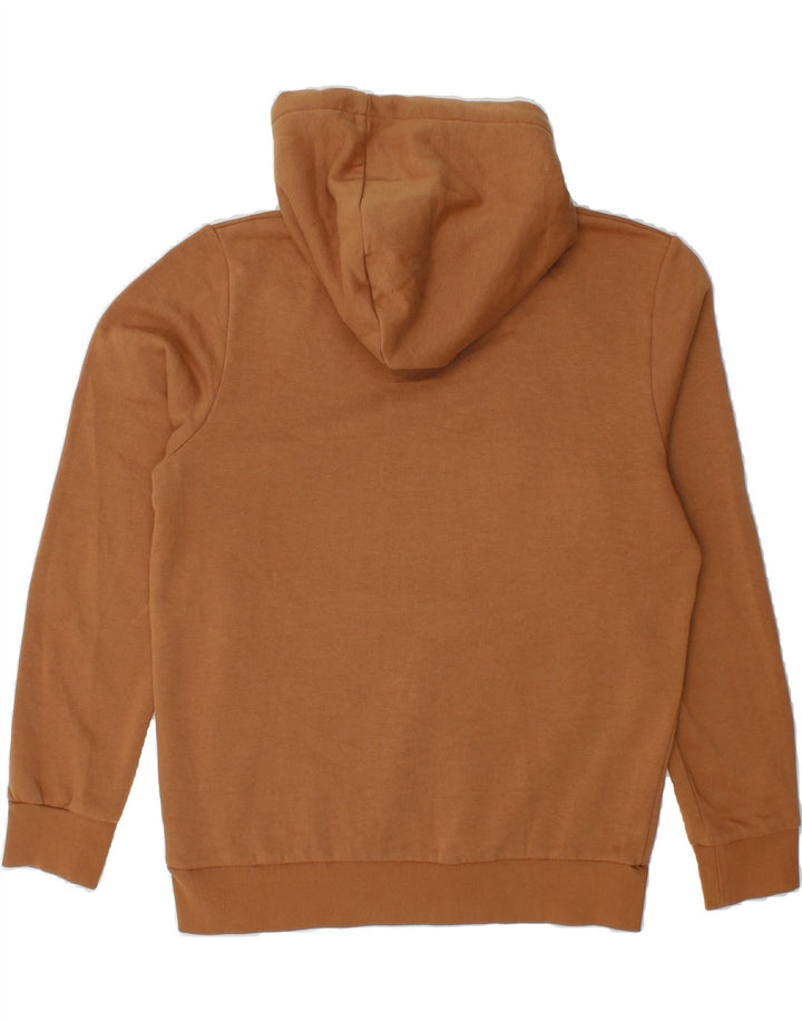 JACK & JONES Mens Graphic Hoodie Jumper Medium Brown Polyester Vintage Jack & Jones and Second-Hand Jack & Jones from Messina Hembry 