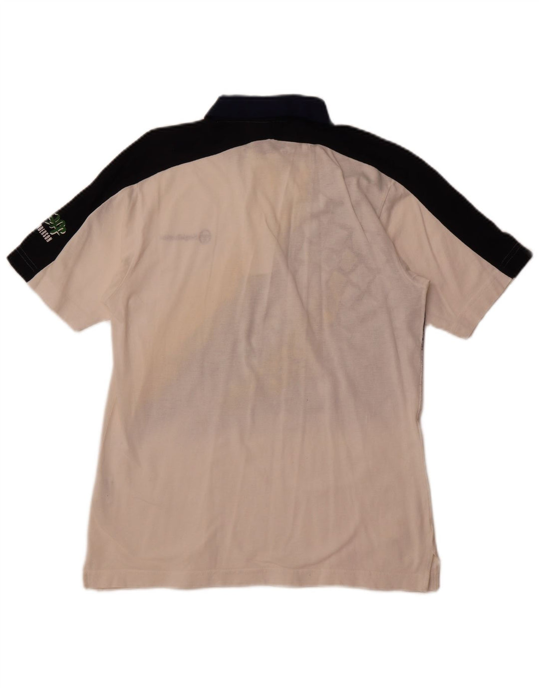 SERGIO TACCHINI Camisa polo masculina gráfica pequena de algodão colorido branco