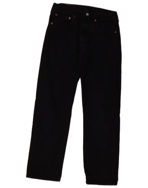 Calça jeans feminina Levi's 501 Straight W32 L30 algodão preto