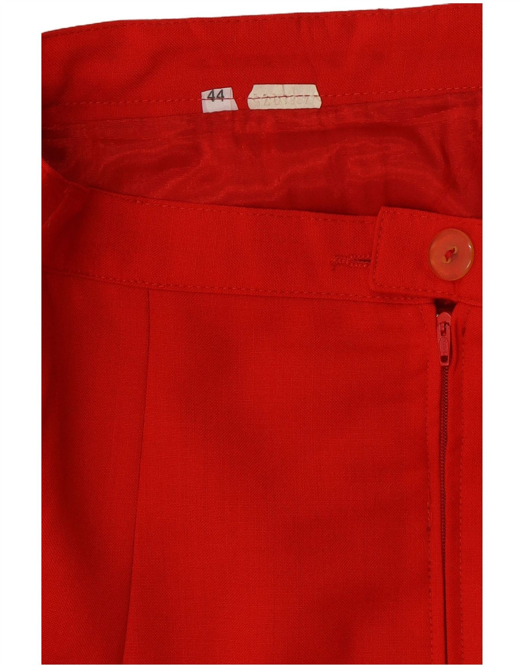 Conjunto de saia feminina VINTAGE com 2 botões e 2 peças IT 44 médio W26 lã vermelha