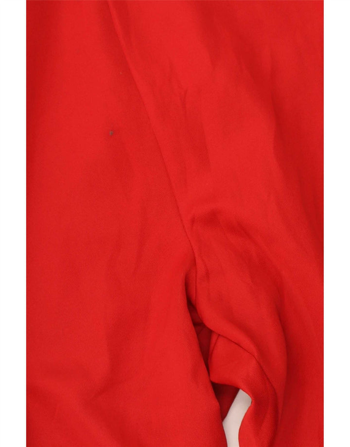 Calça de treino feminina Zara EU 30 W30 L29 vermelho colorblock poliéster