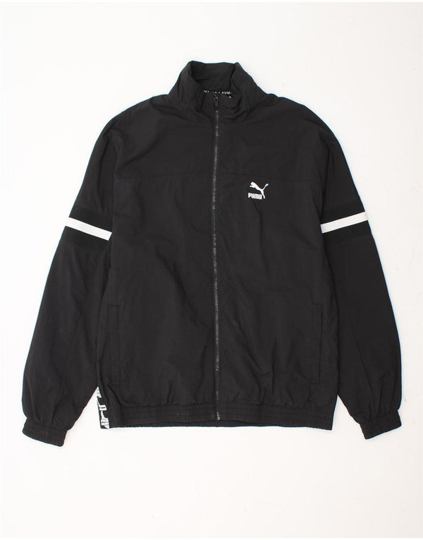 Jaqueta de chuva masculina PUMA Graphic UK 40 grande poliamida preta