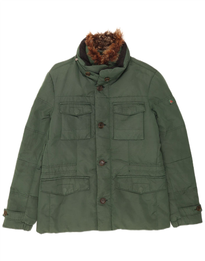 Jaqueta acolchoada masculina PEUTEREY UK 36 poliamida verde pequena