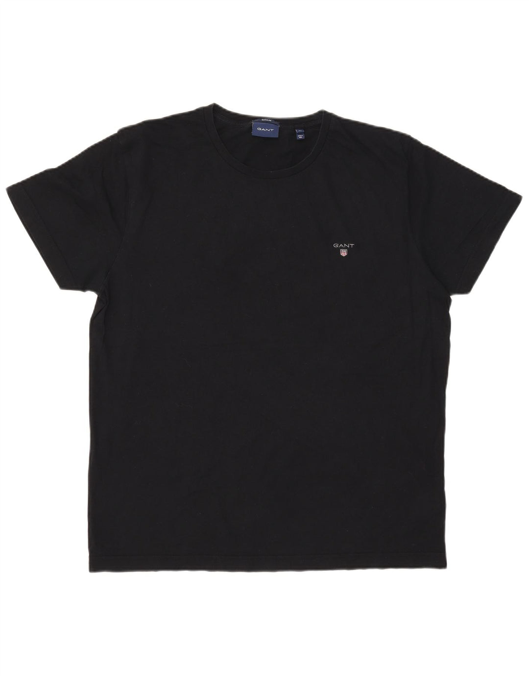Camiseta masculina regular Gant XL algodão preto