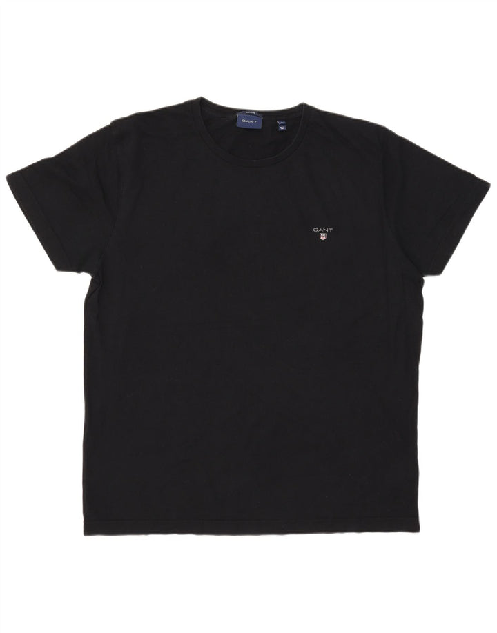Camiseta masculina regular Gant XL algodão preto