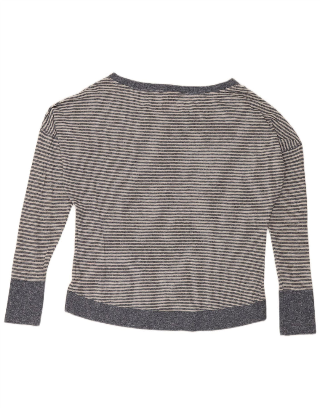 Superdry blusa feminina oversized top UK 16 grande algodão listrado azul