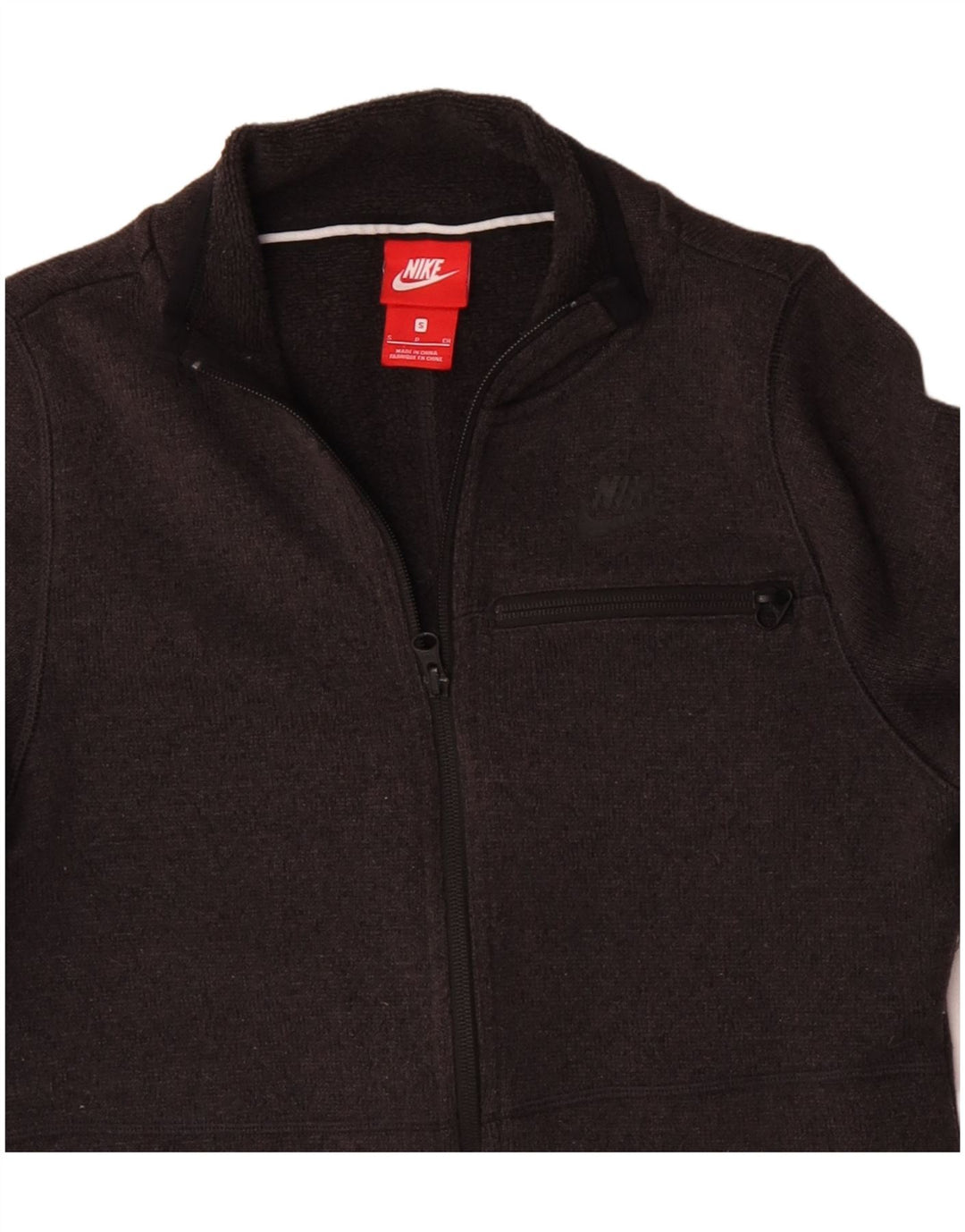 NIKE Womens Tracksuit Top Jacket UK 10 Pequeno Cinza Poliéster