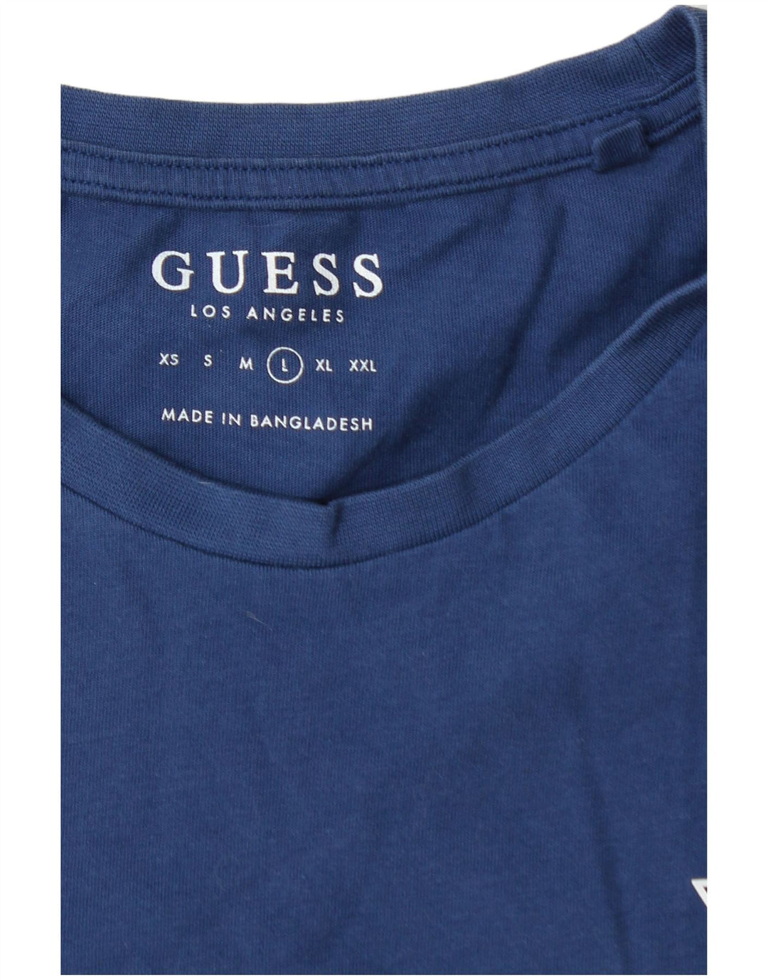 Camiseta masculina gráfica GUESS grande algodão azul