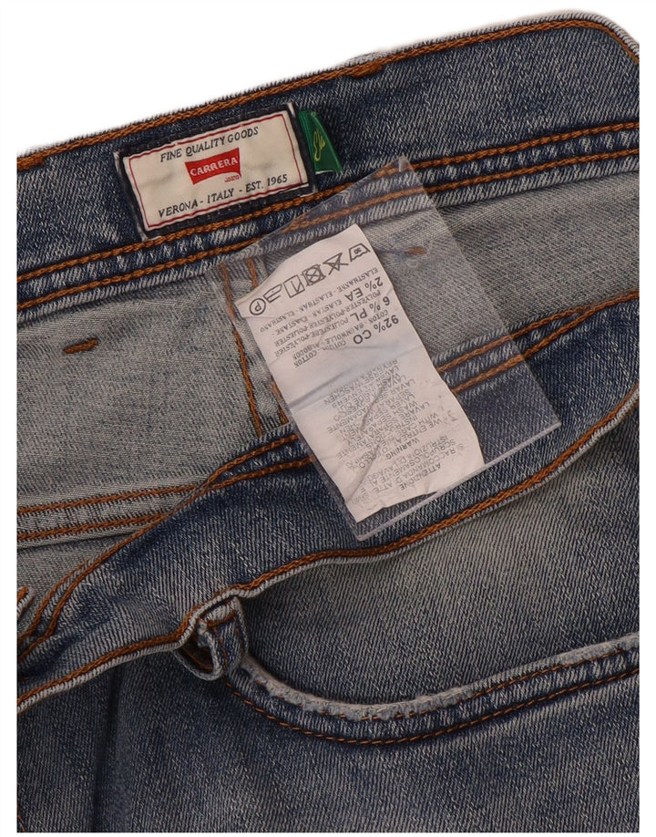 Calça Jeans Carrera Masculina Distressed Slim W34 L33 Azul Algodão