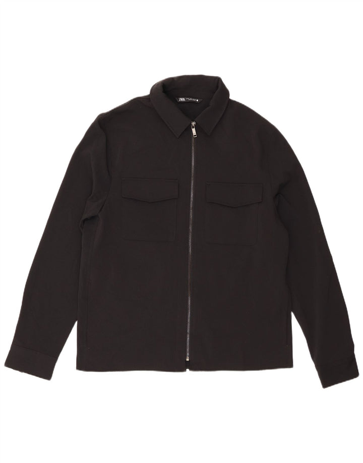 Camisa masculina Zara XL preta poliéster