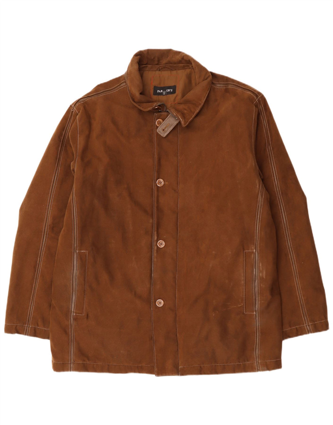 Jaqueta corta-vento masculina vintage EU 56 3XL marrom