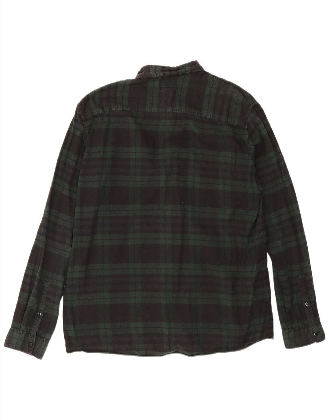 Camisa masculina de flanela Cos grande algodão xadrez verde