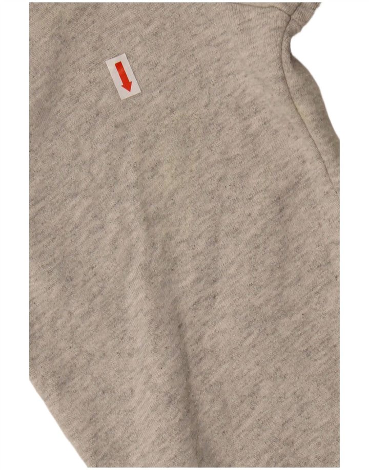 Suéter com capuz gráfico masculino Jack & Jones algodão cinza médio