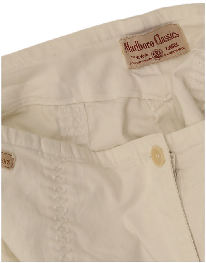 Calça feminina reta casual Marlboro Classics W30 L30 branca