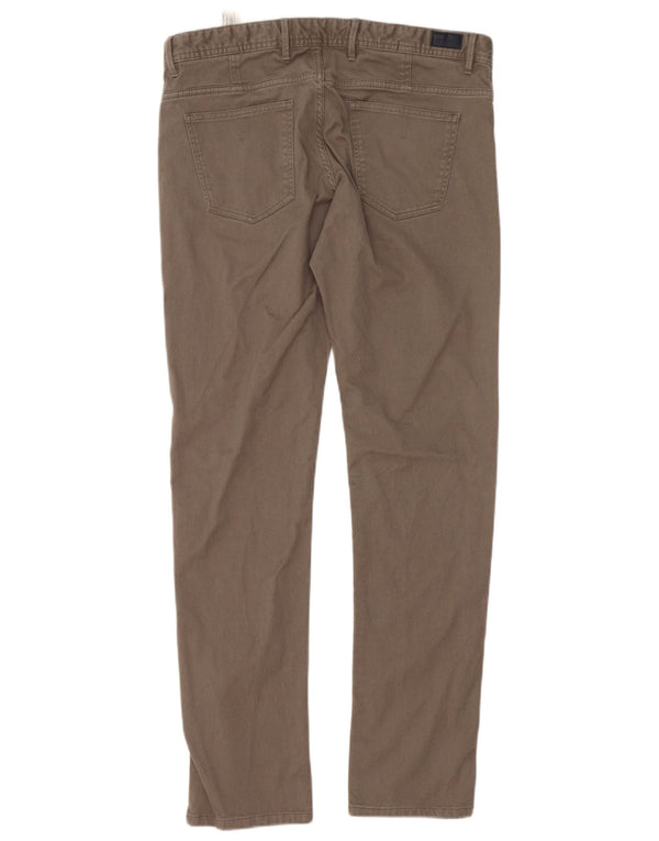 Calça masculina Massimo Dutti Slim Fit casual UE 42 grande W32 L32 algodão cinza
