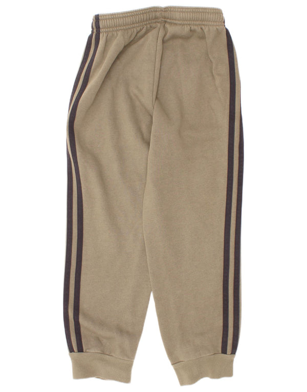 Adidas meninos calças de treino joggers 6-7 anos algodão cáqui