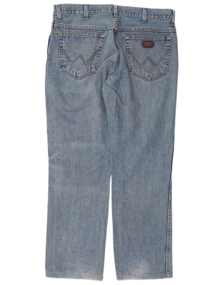 Wrangler Masculino Texas Straight Jeans W35 L29 Azul Algodão