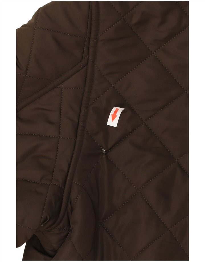 Jaqueta acolchoada masculina Barbour UK 40 grande poliéster marrom