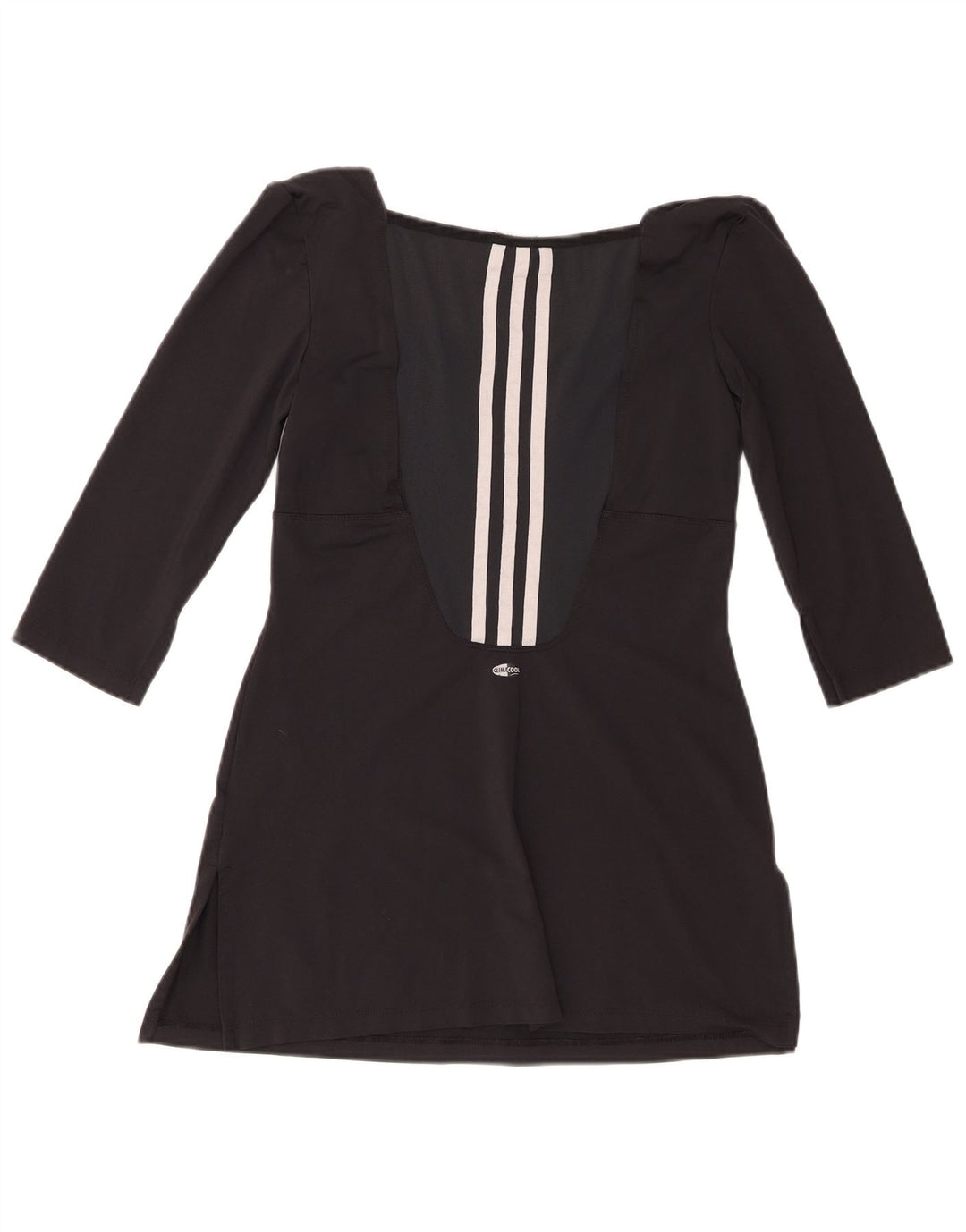 Adidas Feminino Climacool Top Manga 3/4 Reino Unido 10 Pequeno Preto Nylon