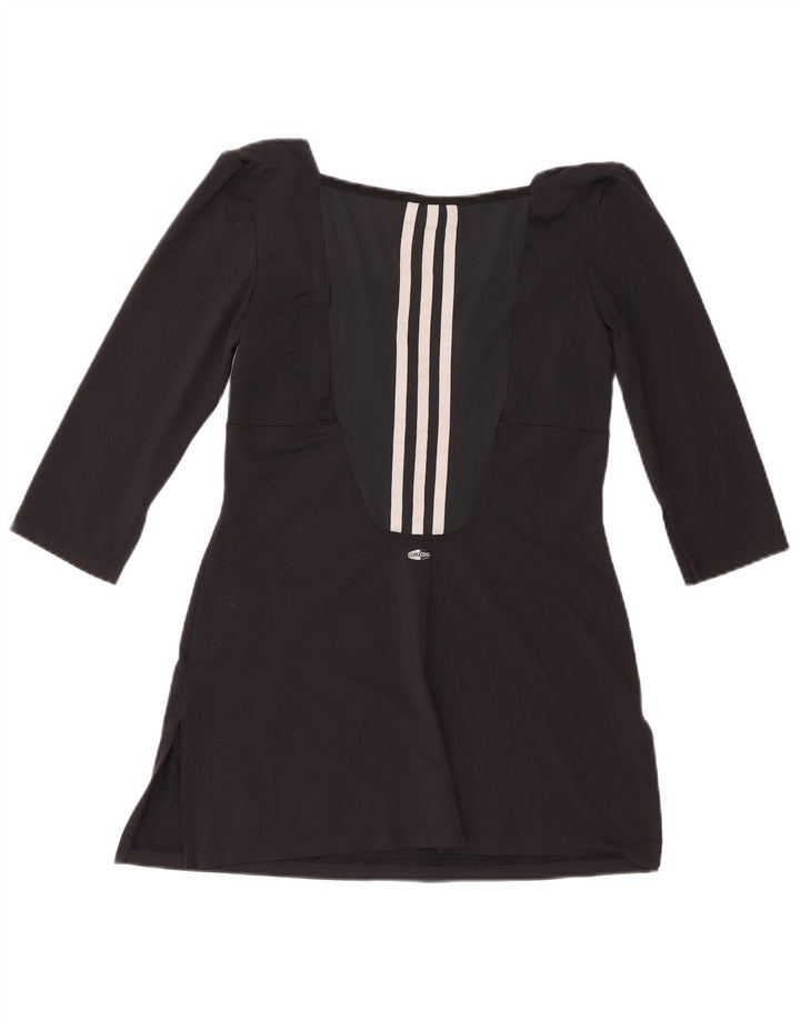 Adidas Feminino Climacool Top Manga 3/4 Reino Unido 10 Pequeno Preto Nylon
