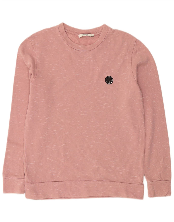 JACK & JONES moletom masculino jumper grande algodão manchado rosa