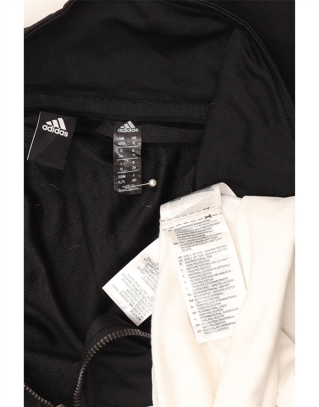 Adidas Mens Tracksuit Top Jacket UK 48/50 XL Preto Colourblock Poliéster