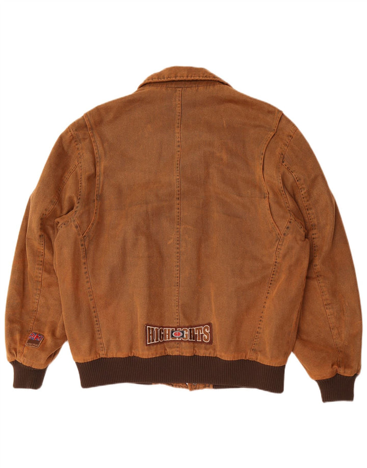 Jaqueta bomber masculina WPM Type A-8 Graphic UK 42 XL marrom colorblock