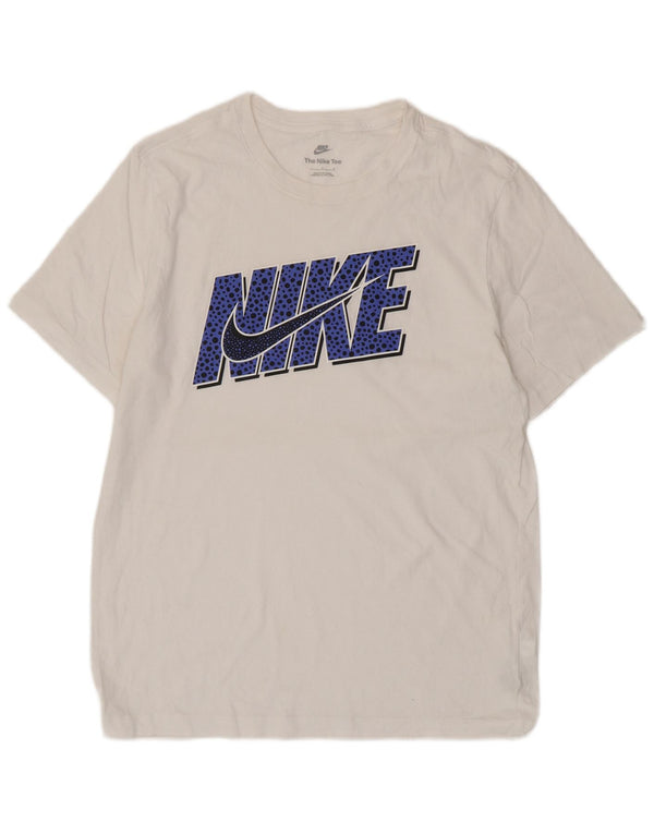 Camiseta gráfica masculina Nike grande algodão branco
