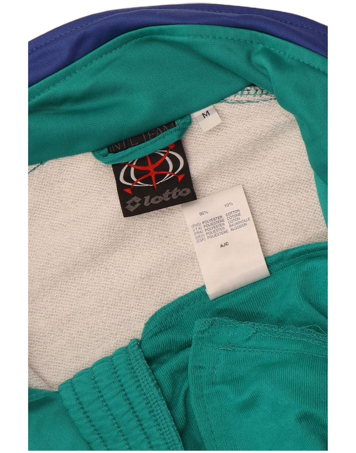 Lotto Mens Treino Top Jaqueta Poliéster Colorblock Verde Médio