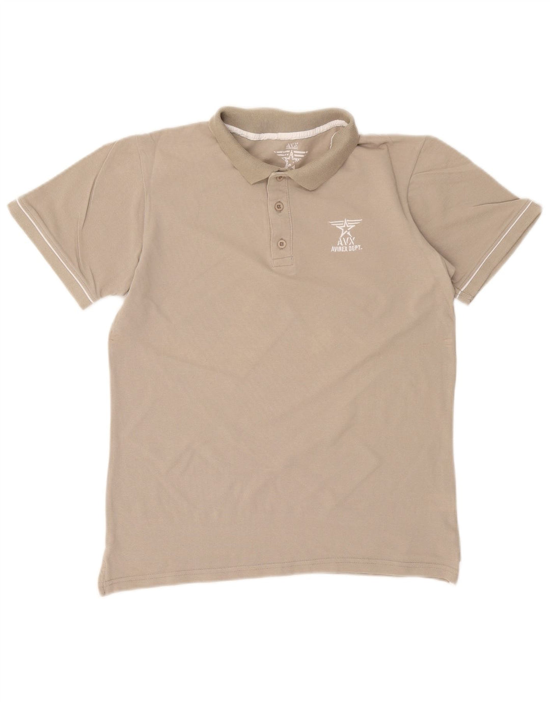 Camisa polo feminina Avirex UK 12 algodão cinza médio
