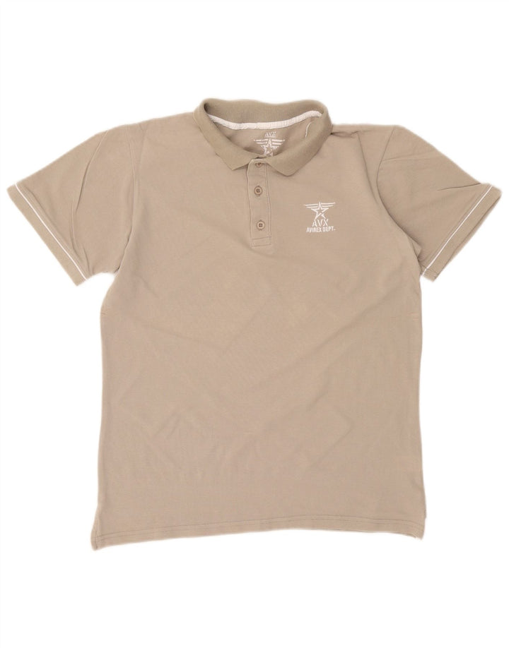 Camisa polo feminina Avirex UK 12 algodão cinza médio