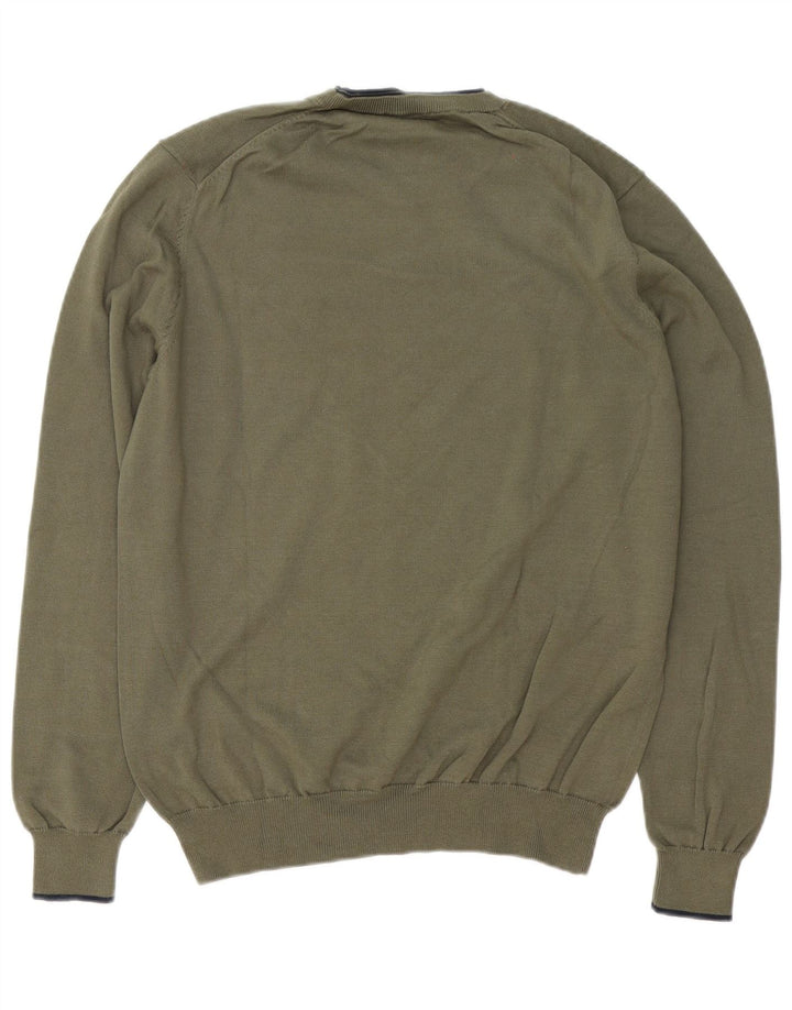 Suéter masculino North Sails com gola redonda e algodão cáqui médio