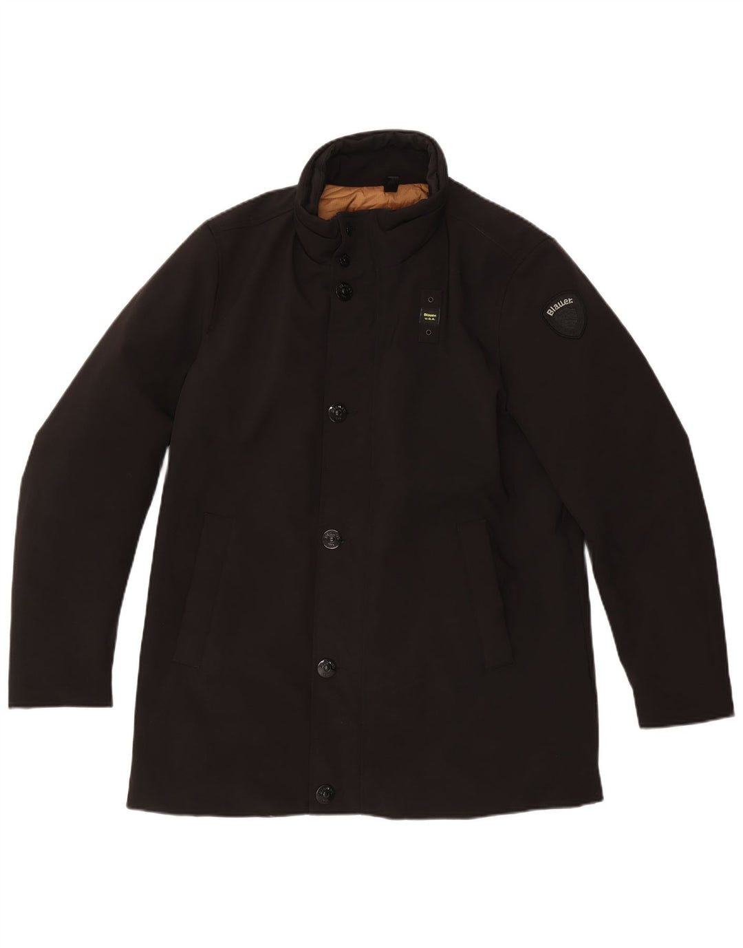 Jaqueta acolchoada masculina Blauer UK 40 grande nylon preto