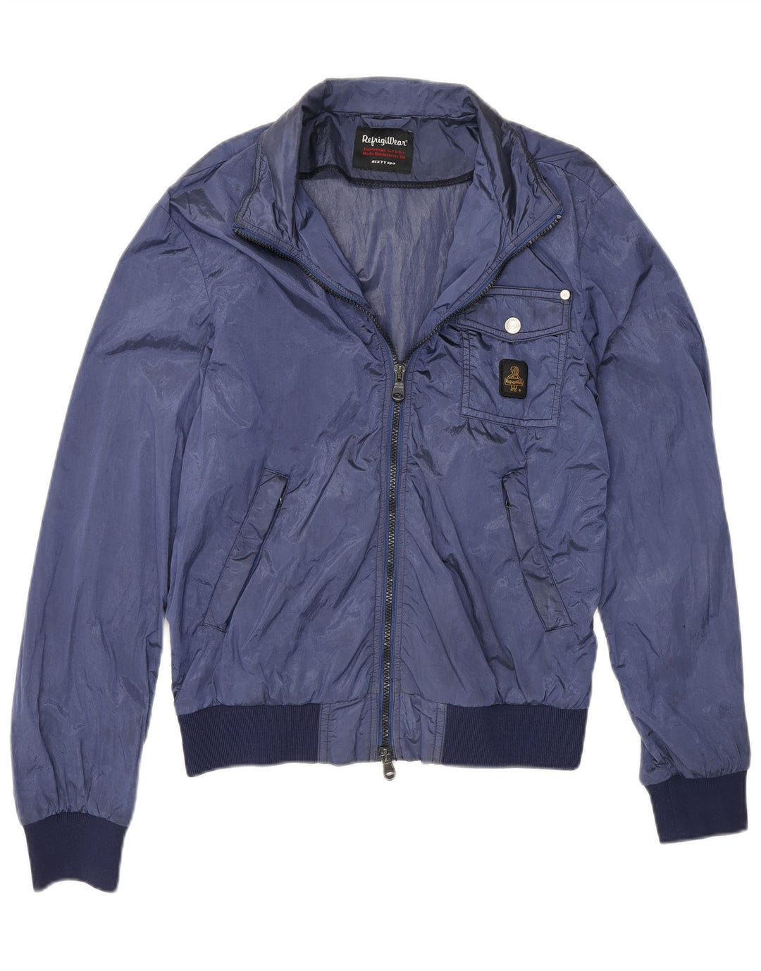 Jaqueta bomber masculina Refrigiwear IT 46 pequena azul Colourblock poliamida