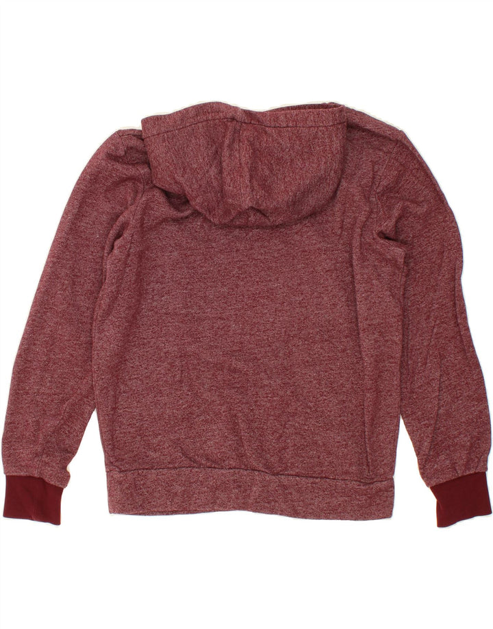 JACK & JONES Mens Graphic Hoodie Jumper Small Burgundy Cotton Vintage Jack & Jones and Second-Hand Jack & Jones from Messina Hembry 