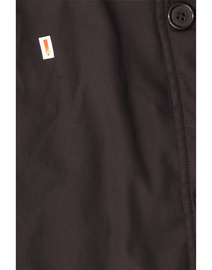 Sobretudo masculino BURBERRY UK 40 grande preto poliamida clássico