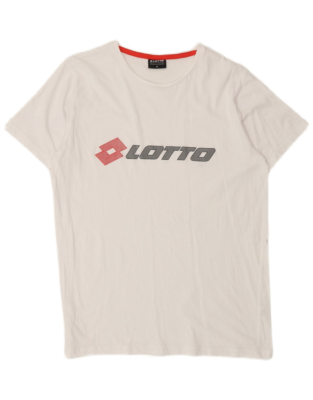 Camiseta gráfica masculina LOTTO Top médio algodão branco