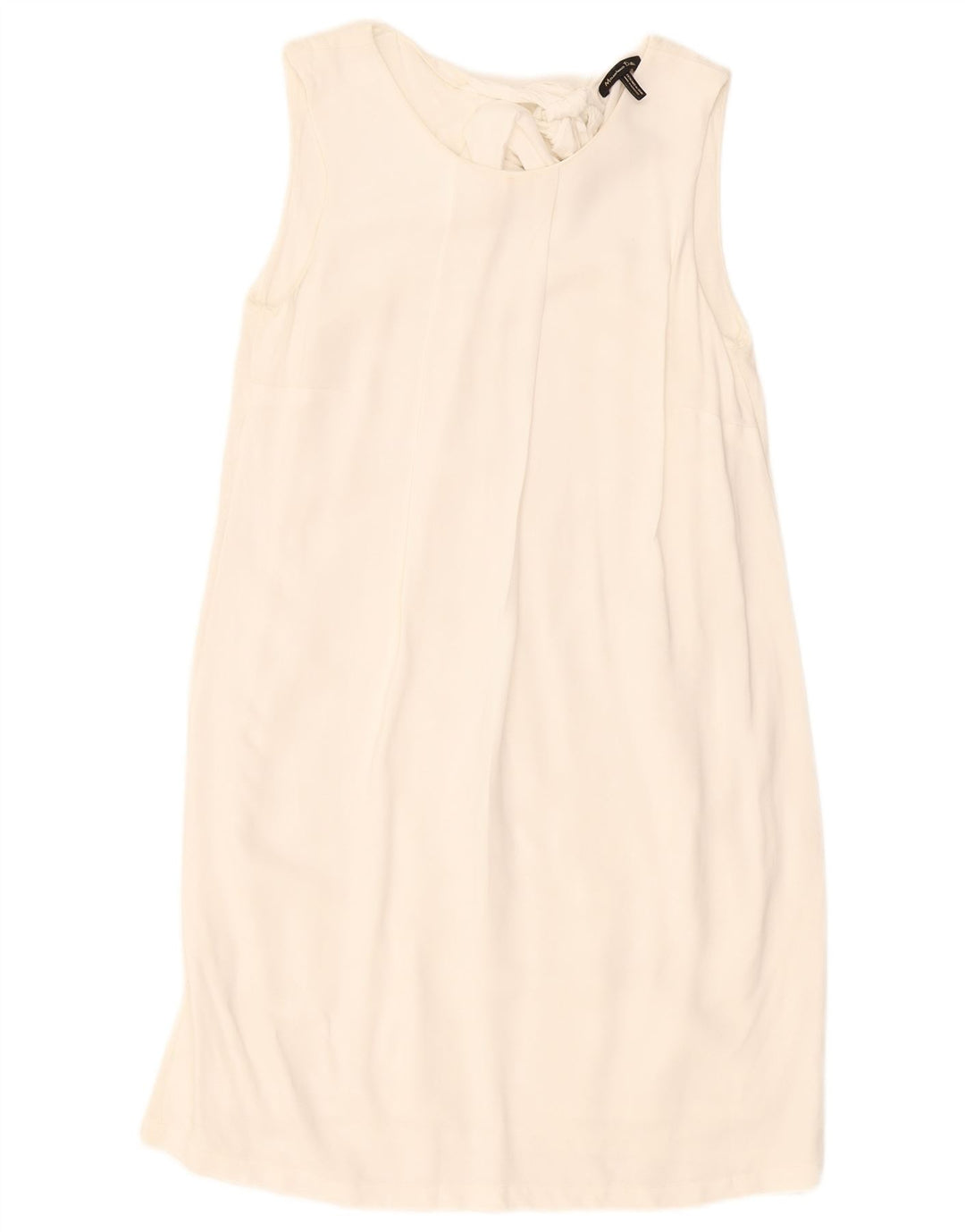 Vestido feminino Massimo Dutti sem mangas regular shift UK 10 pequeno branco