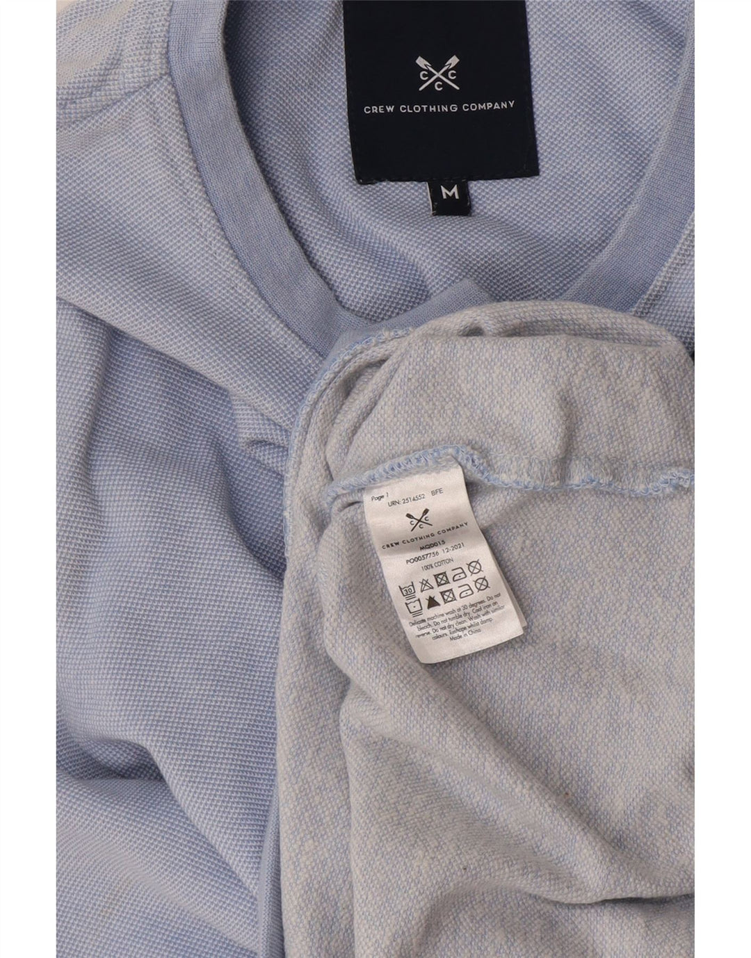 Crew Clothing Mens Moletom Jumper Médio Algodão Azul