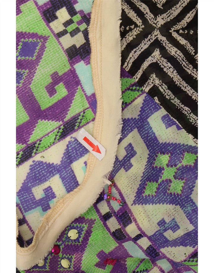 Blusa feminina Desigual UK 14 média patchwork multicolorida poliéster