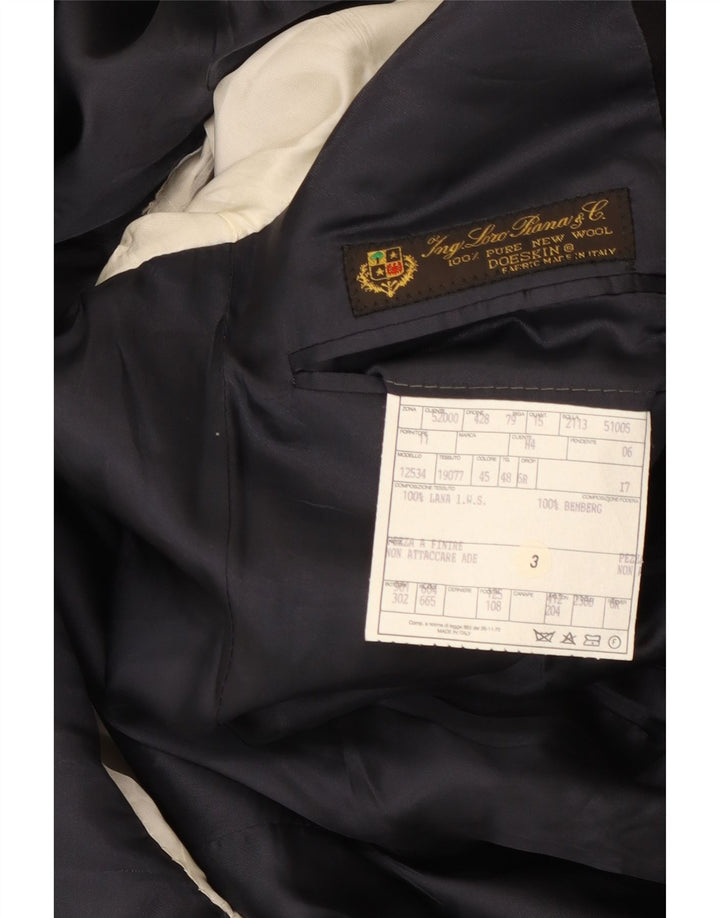 Jaqueta blazer masculina de 3 botões Loro Piana IT 48 médio preto novo clássico de lã