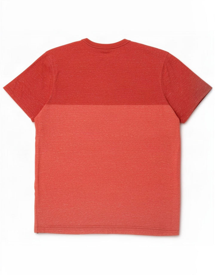 Mossimo Camiseta masculina Top médio vermelho colorblock algodão