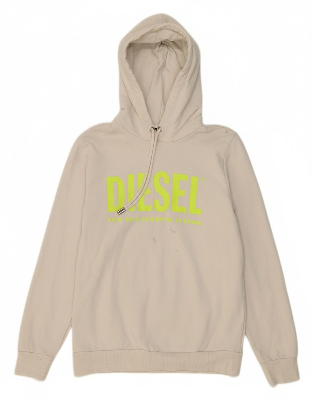 Suéter com capuz gráfico masculino DIESEL pequeno algodão cinza